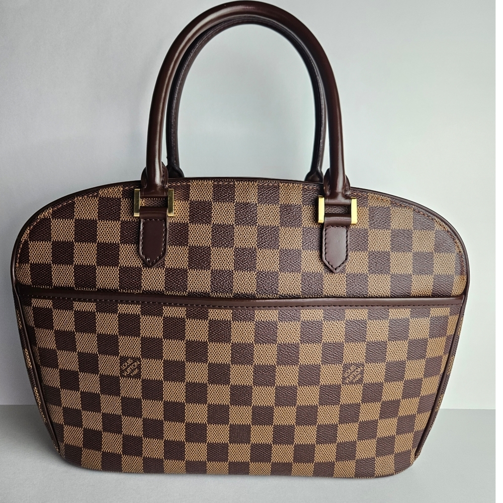 Authentic Louis Vuitton Damier Ebene Sarria Horizontal #3826M